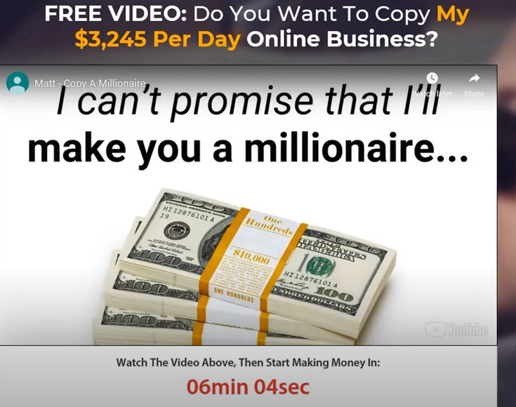 Is Copy The Millionaire A Scam? - my personal review