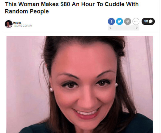 What Is Easy Cash Club About - Amy makes money to Cuddle with people